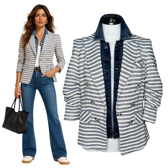 $698 VERONICA BEARD Ryland Dickey Blazer Jacket Sz 2 - Picture 1 of 15